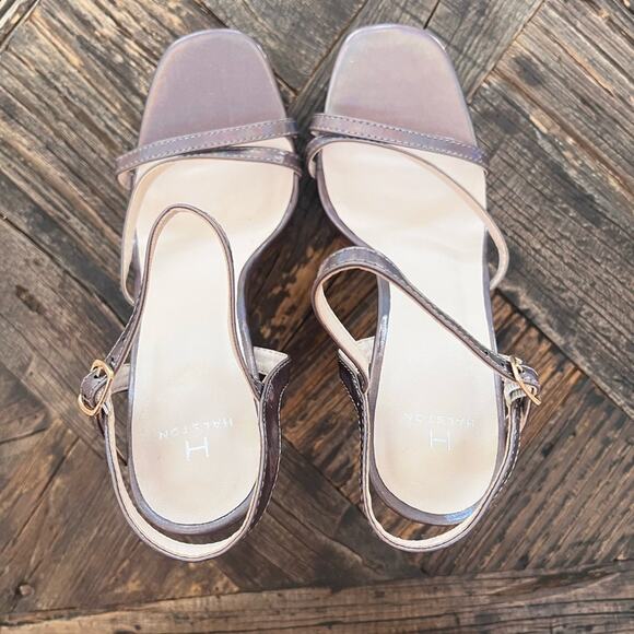 Halston Sardinia Platform Dress Sandals – Pewter - Sz 9 - Picture 8 of 13